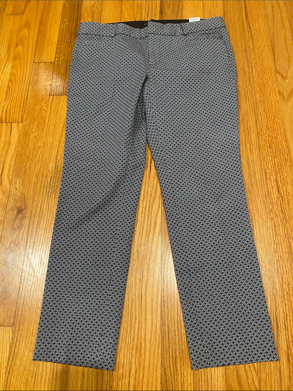 Banana Republic Navy Patterned Trousers in Sloan Fit